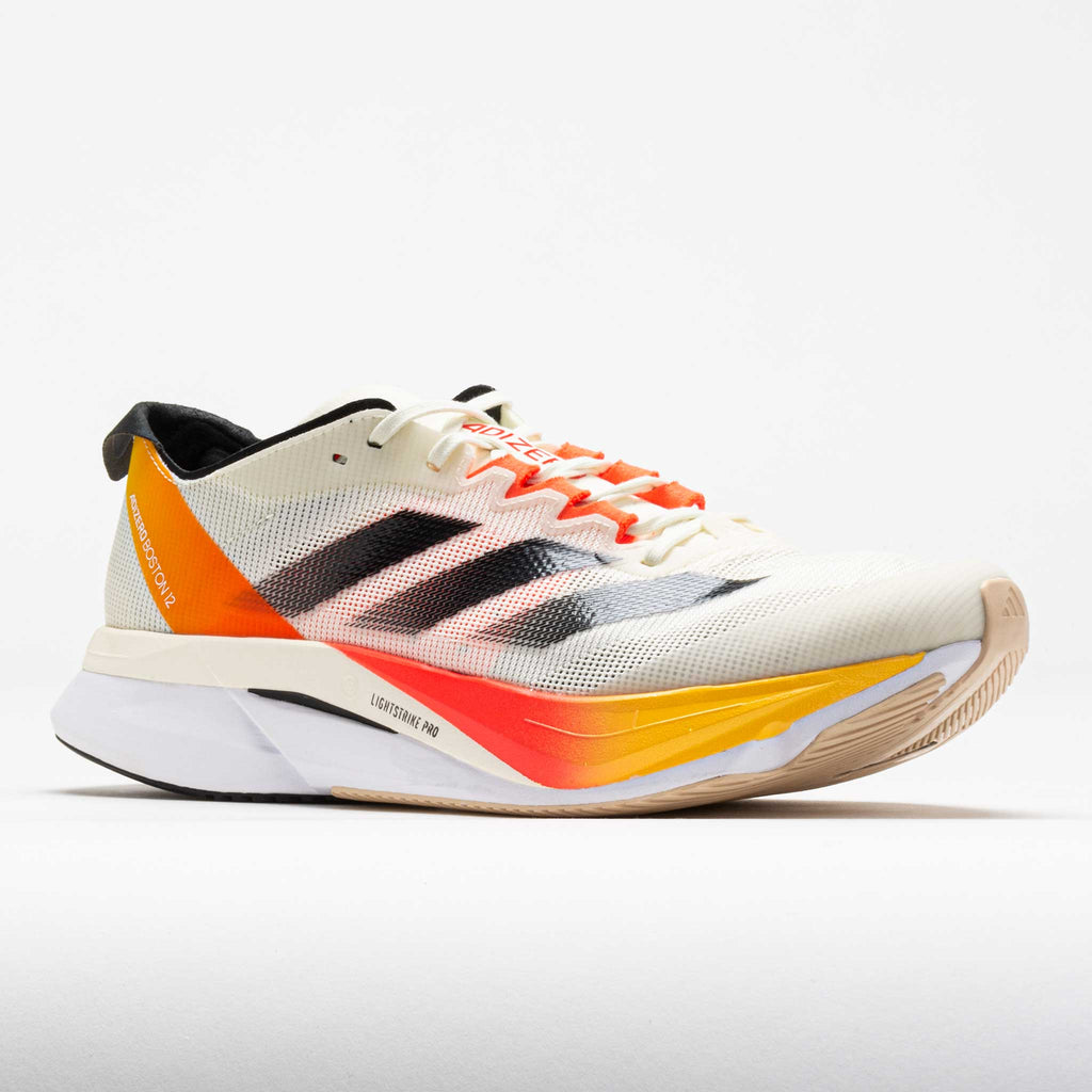adidas adizero Boston 12 Men's  Ivory/Core Black/Solar Red
